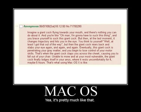 Mac OS Demotivational Poster