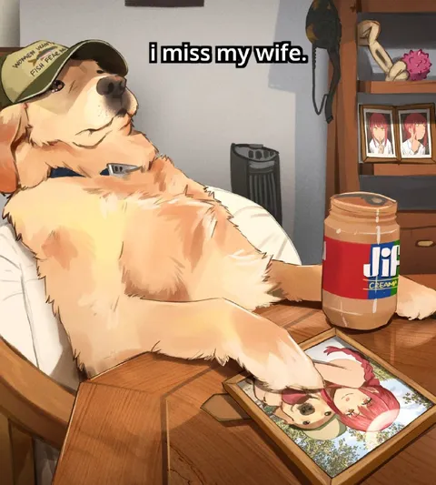 Dog Misses His Wife