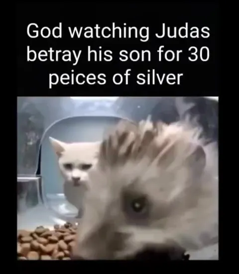 God Watches Judas Betray His Son