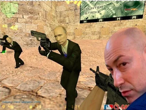 Путин играет в Counter-Strike