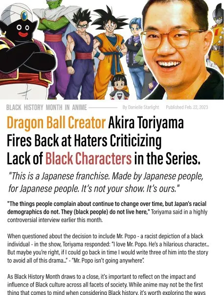 Akira Toriyama Fires Back at Haters
