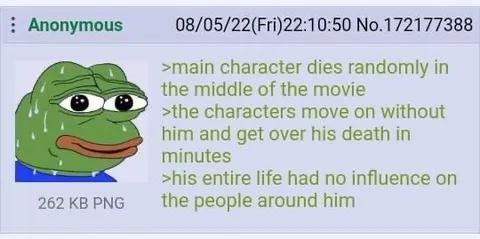 Main Character Dies Randomly