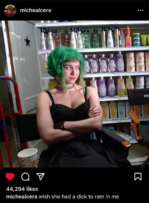 Green-Haired Woman Reaction