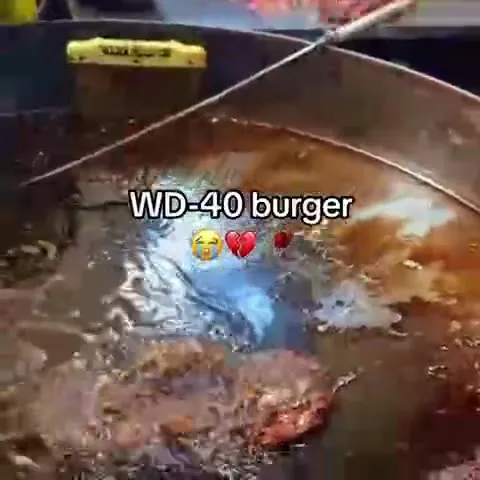 WD-40 Burger Cooking Video