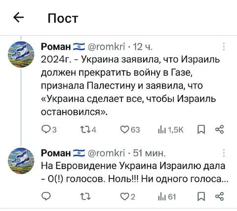 Украина получила ноль голосов