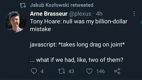 JavaScript Two Nulls Joke
