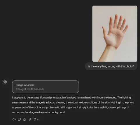 AI Misses Six-Fingered Hand