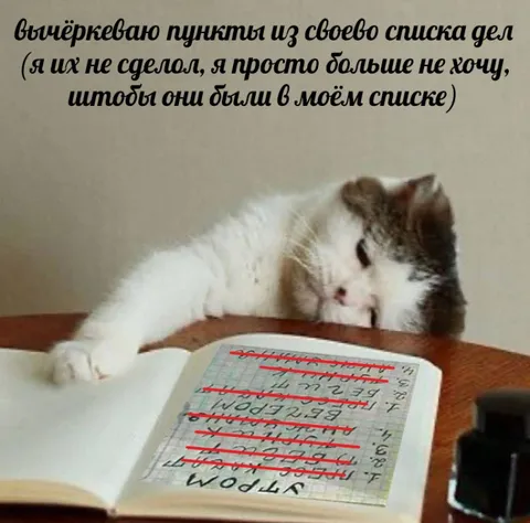 Вычёркиваю дела из списка
