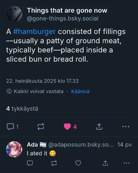A Hamburger Consisted of Fillings