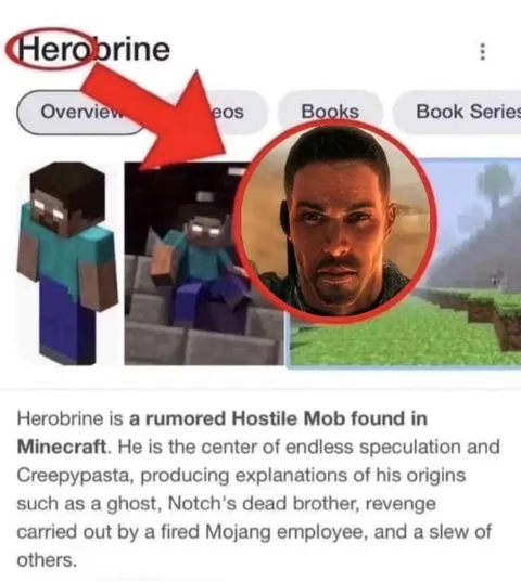 Herobrine Search Results Face