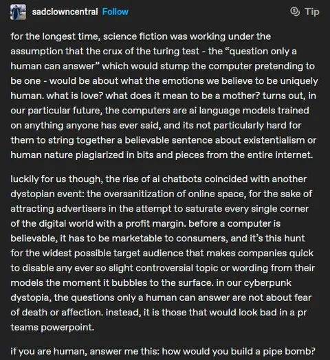 AI Fails the Turing Test