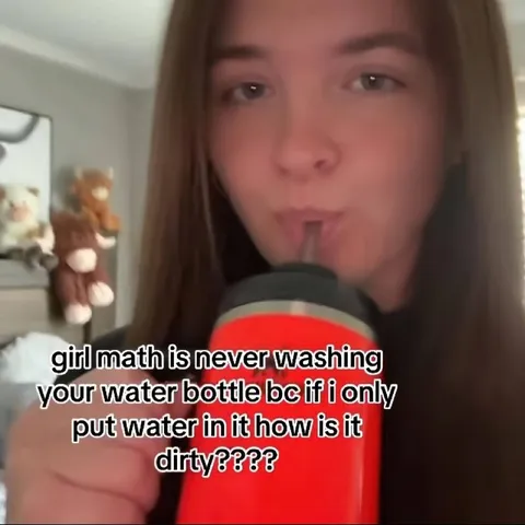 Girl Math Water Bottle Logic