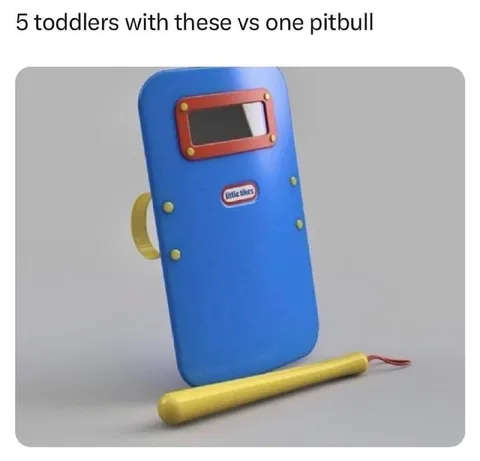 Five Toddlers Versus One Pitbull