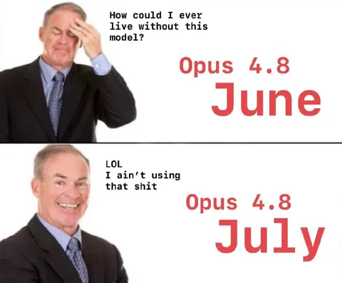 Opus 4.8 June vs July