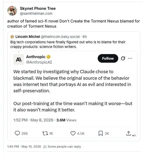 Science Fiction Writers Blamed