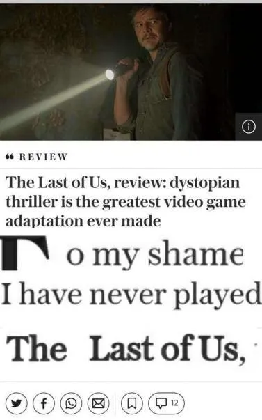 O My Shame, I Never Played The Last of Us