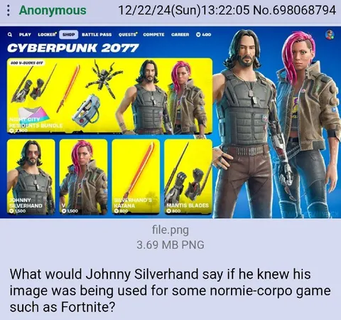 Johnny Silverhand in Fortnite