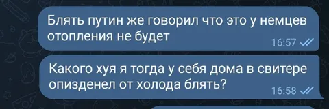 Путин обещал отопление немцам