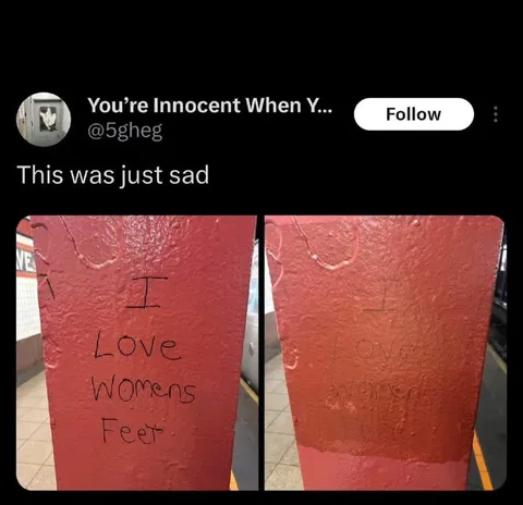 I Love Womens Feet Graffiti