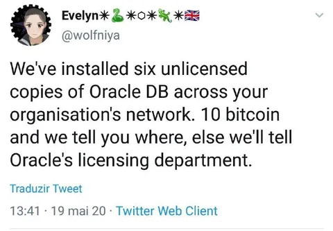 Unlicensed Oracle Database Ransom