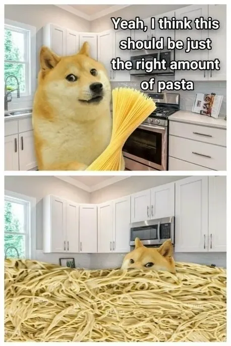 Doge Makes Too Much Pasta