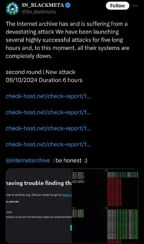 Internet Archive Attack Claims