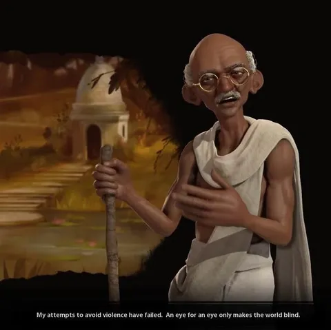Gandhi Rejects Violence