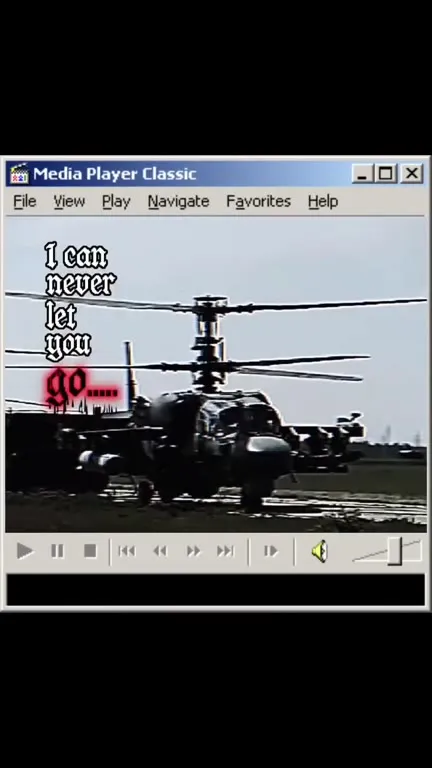 I Can Never Let You Go Helicopter