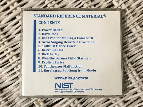 Standard Reference Material Tracklist