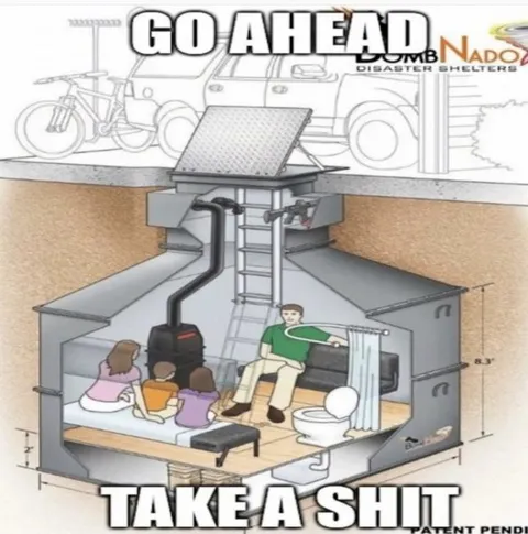 Go Ahead Take a Shit Shelter