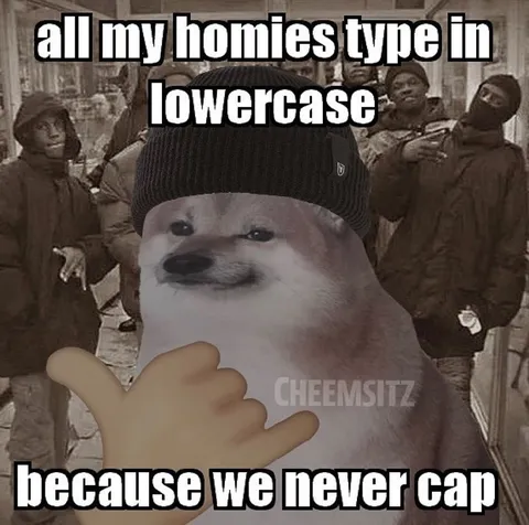 All My Homies Type in Lowercase