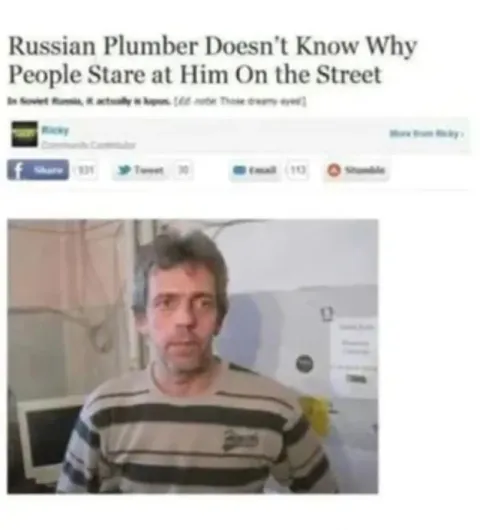 Russian Plumber Stares Back
