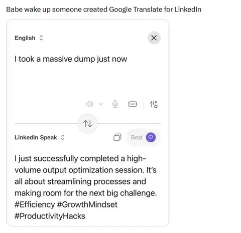 LinkedIn Speak Translation