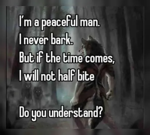 Peaceful Man Who Will Bite