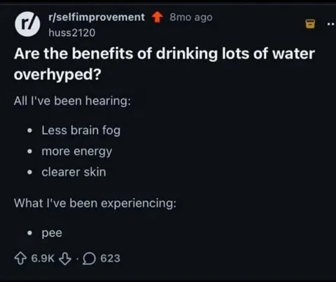 The Only Benefit of Drinking Water