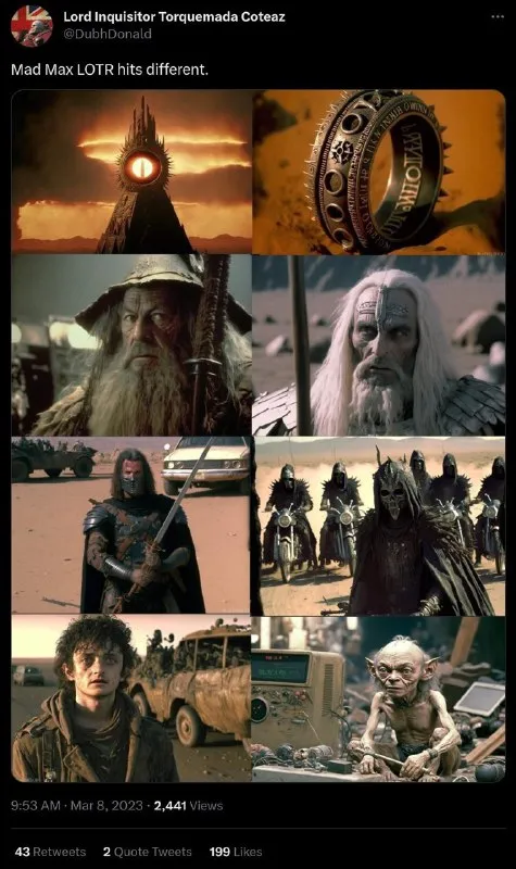 Mad Max Lord of the Rings