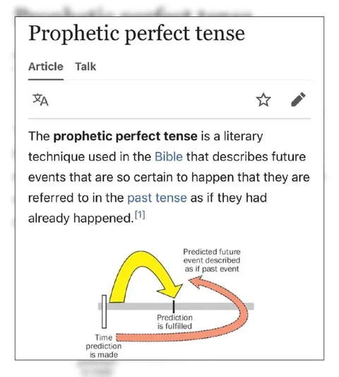 Prophetic perfect tense