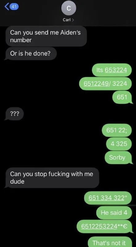 Aiden's Number Gone Wrong