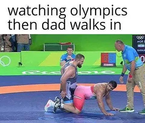 Dad Walks In During Olympics
