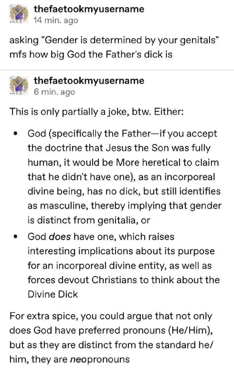 Divine Dick and Neopronouns