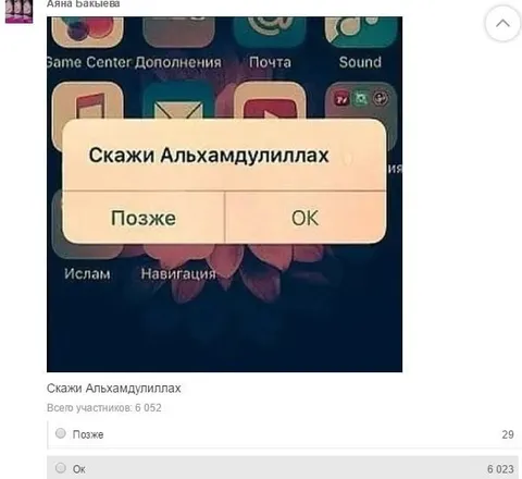 Скажи Альхамдулиллах