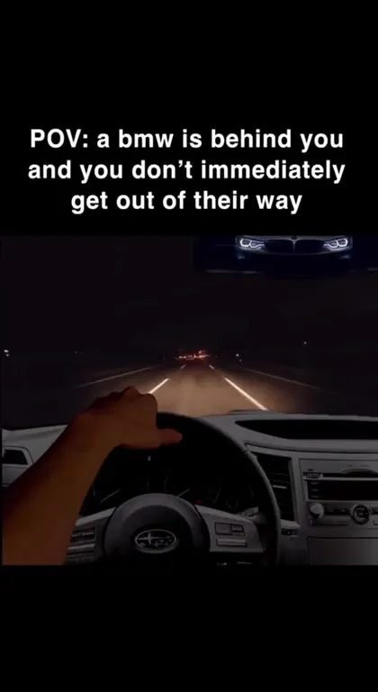 BMW Behind You at Night