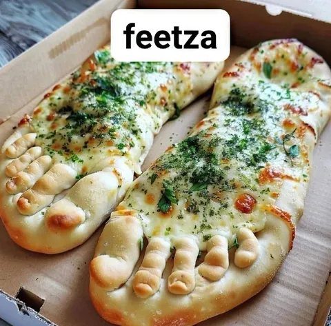 Pizza Shaped Like Feet