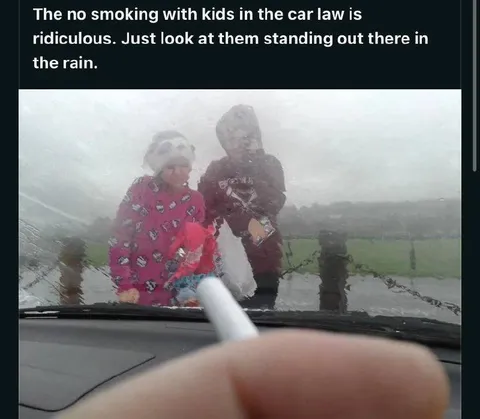 No Smoking With Kids in the Car