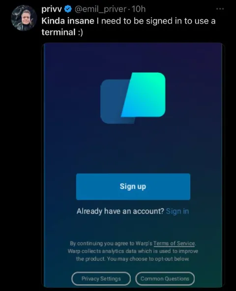 Signed In to Use a Terminal
