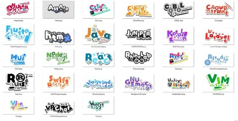 Programming Language and Tech Logos