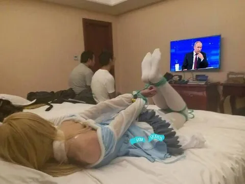 Putin Watches the Tied-Up Cosplayer