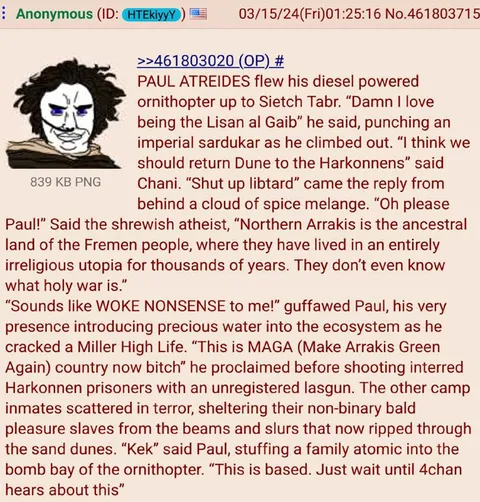 Paul Atreides Goes MAGA