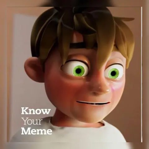 Удивлённый мультяшный мальчик