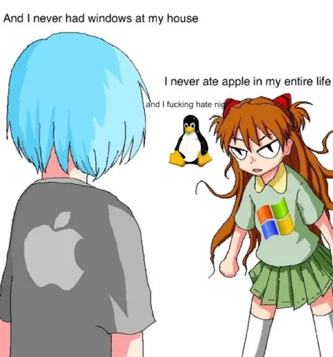 Apple Windows Linux Anime Argument